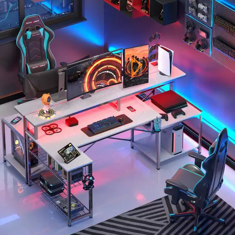 Bureau de jeu à LED