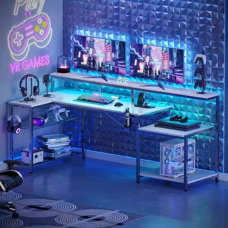 Bureau de jeu à LED