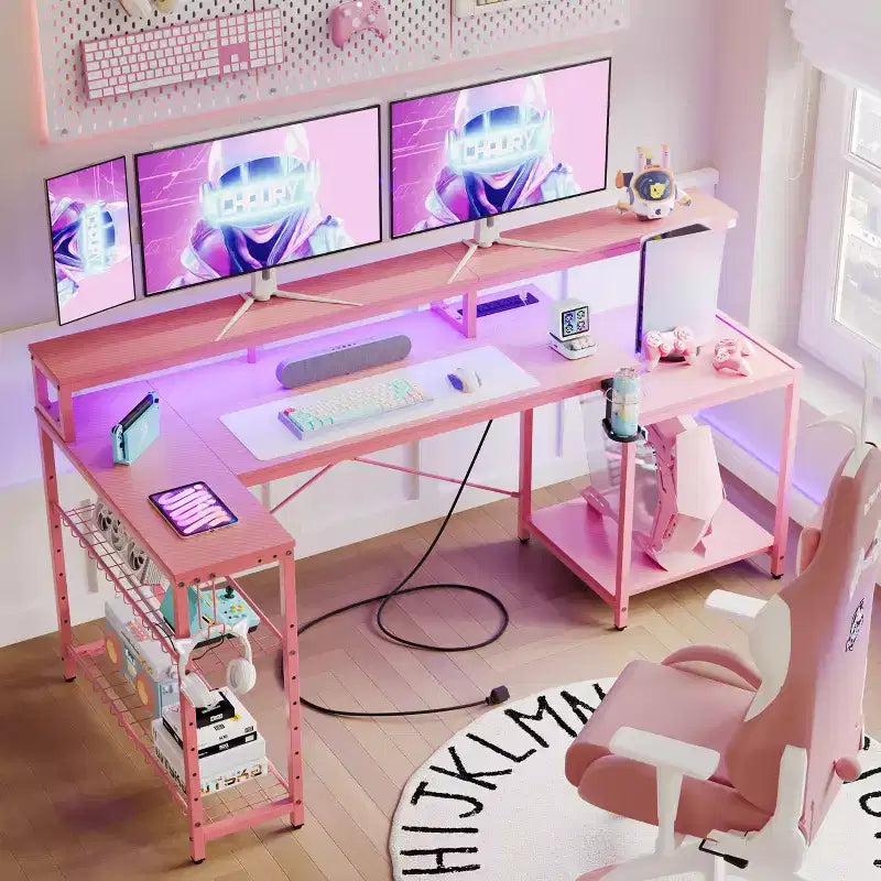 Bureau de jeu à LED