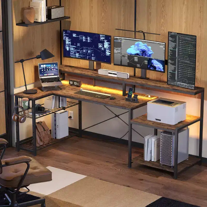 Bureau de jeu à LED