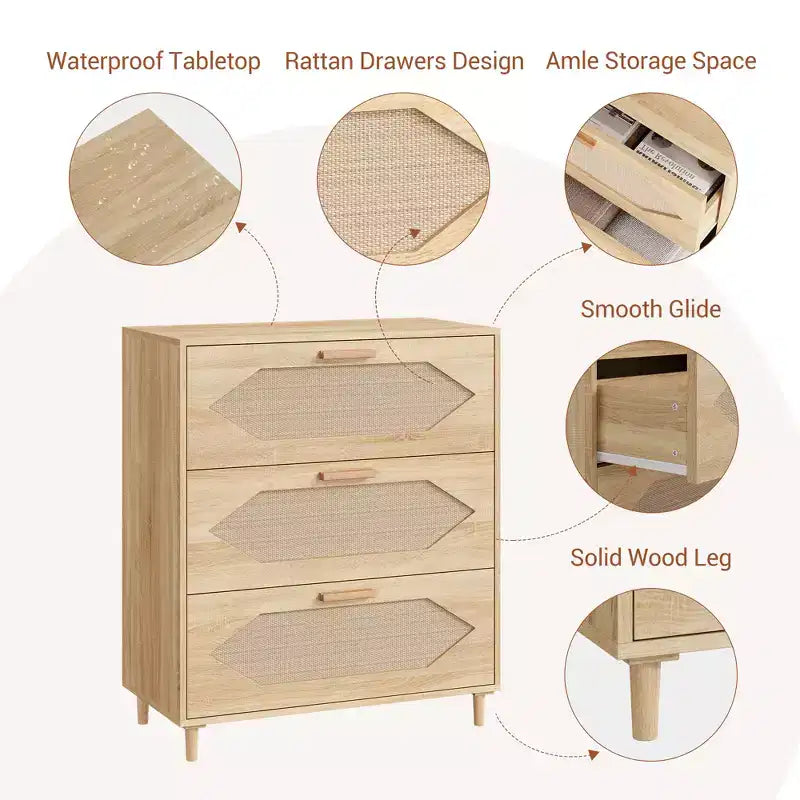 Table de chevet rustique en bois