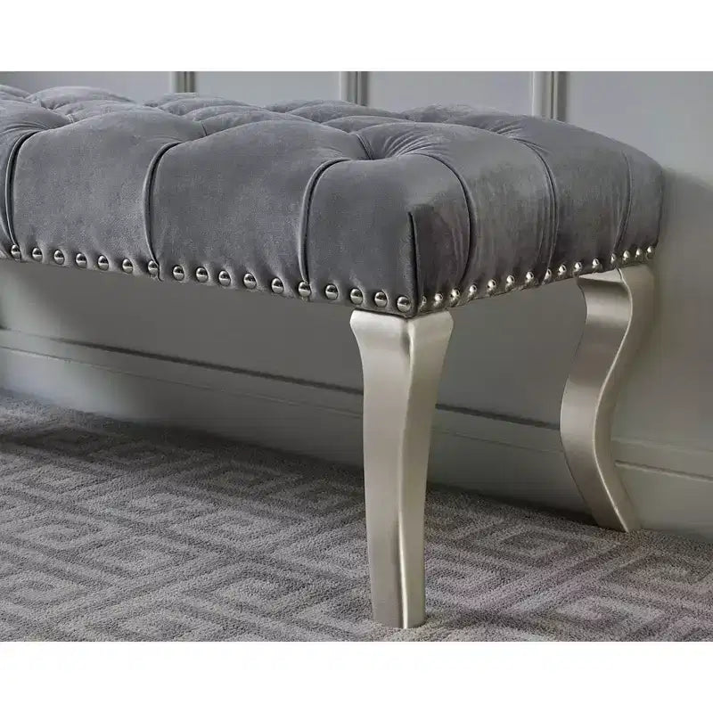 Banc en tissu capitonné