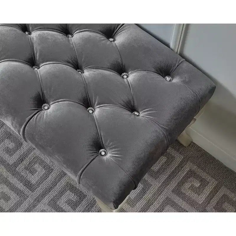 Banc en tissu capitonné