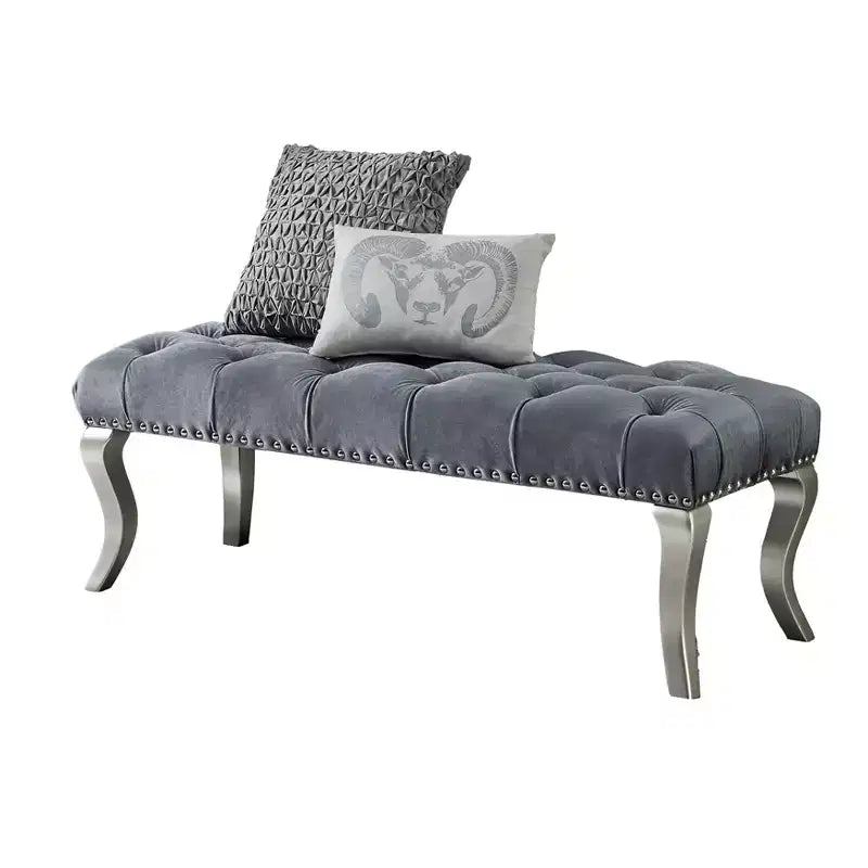 Banc en tissu capitonné