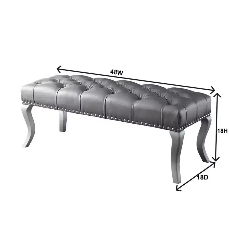 Banc en tissu capitonné