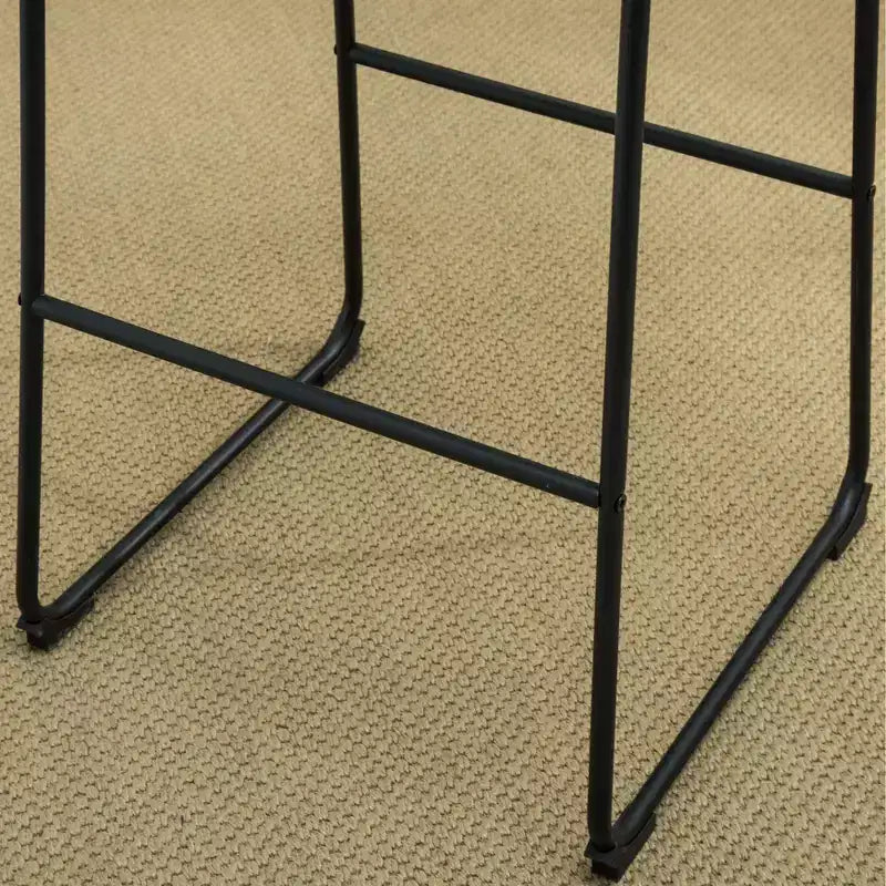 Tabourets de comptoir en cuir vintage