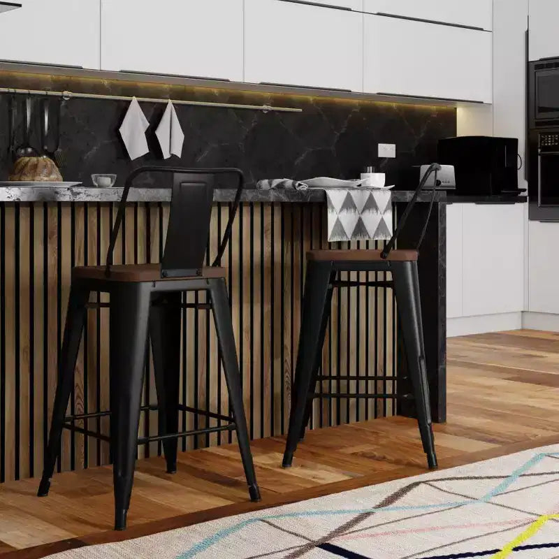 Tabourets de bar en bois hauteur comptoir
